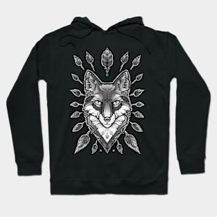 geometric silver fox Hoodie